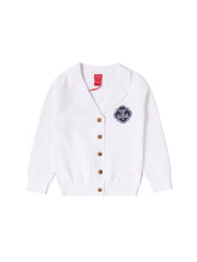 Blazer Bomber Style Sweater - White