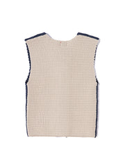 Combo Back Vest - Blue Beige Mix