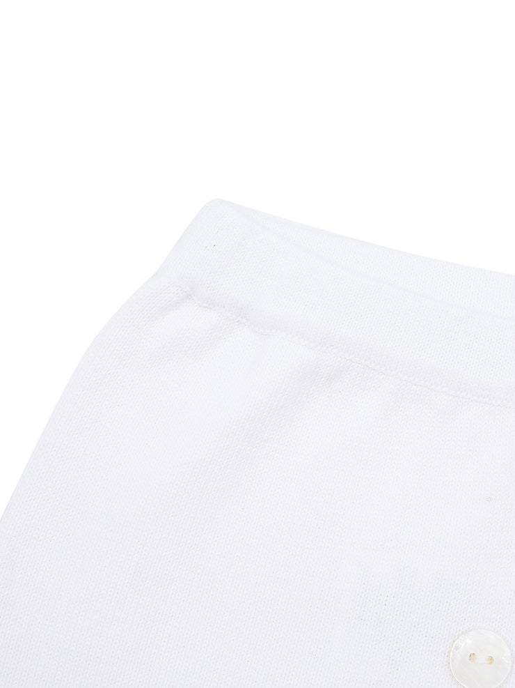 Button Shorts - White