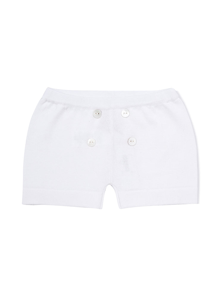 Button Shorts - White