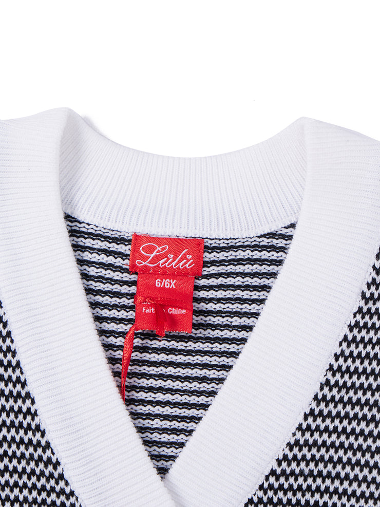 Cardigan Zigzag Stripe Sweater