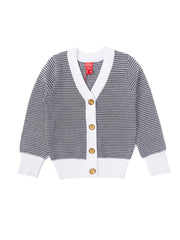 Cardigan Zigzag Stripe Sweater