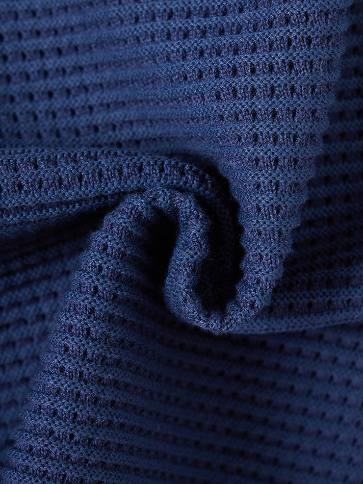 Basic Eyelet Vest - Deep Navy