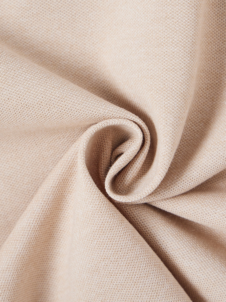 Collar Thin striped Polo - Beige Mix Combo Multi-Color
