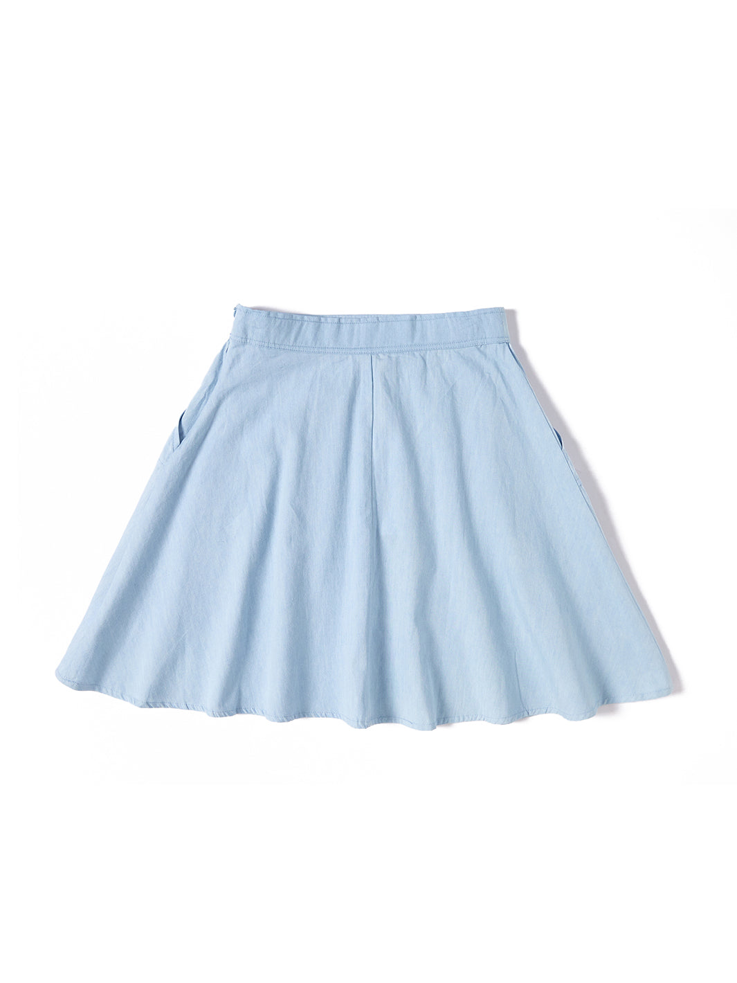 Pointy Yoke Skirt - Sky Blue