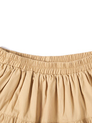 Falda a capas - Beige