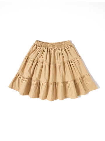 Falda a capas - Beige