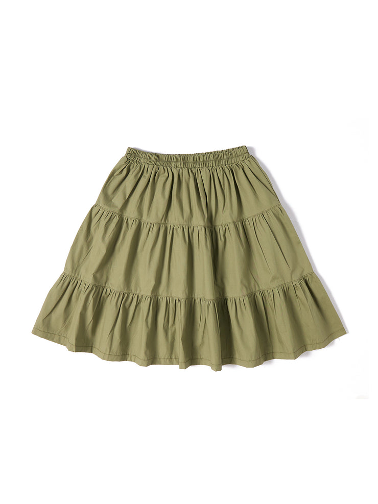 Tiered Skirt - Khaki
