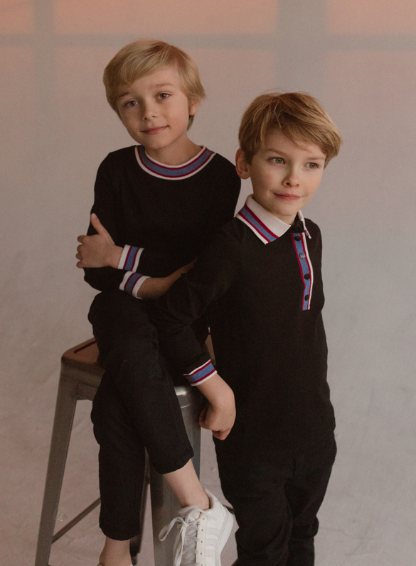 Stripe Collar Polo