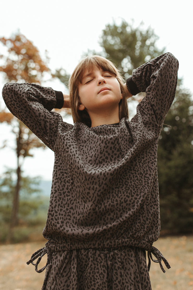 Leopard Side Bows Top