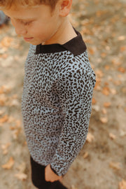 Light Leopard Rib Collar Polo