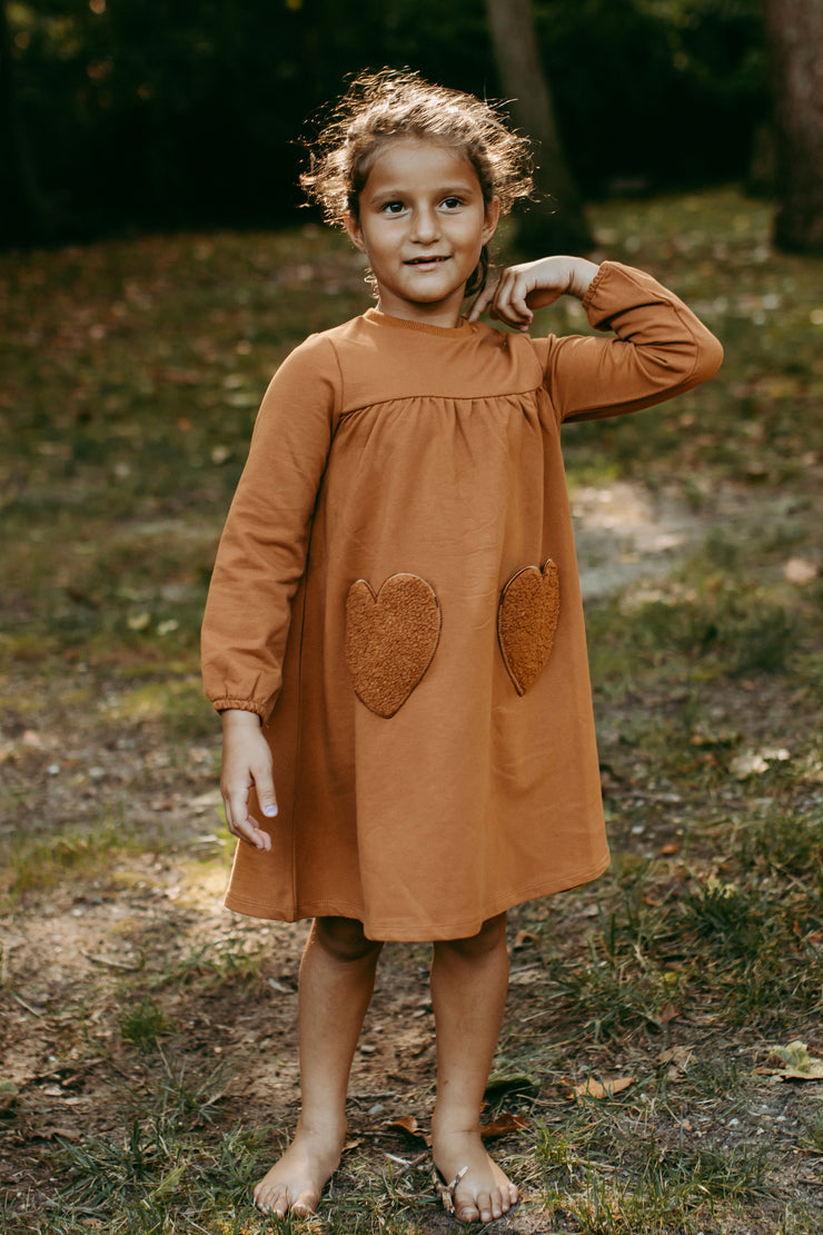 Sherpa Heart Pockets Dress