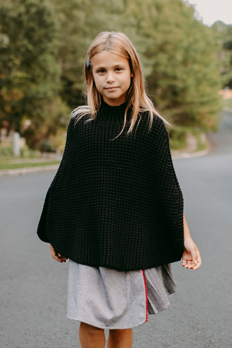 Poncho Chunky Knit Sweater