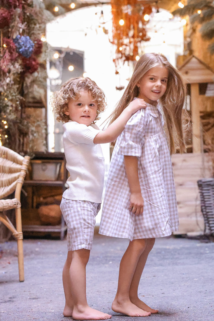 Gingham Short Pants