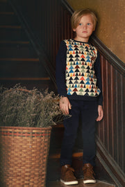 Triangle Front Corduroy Top
