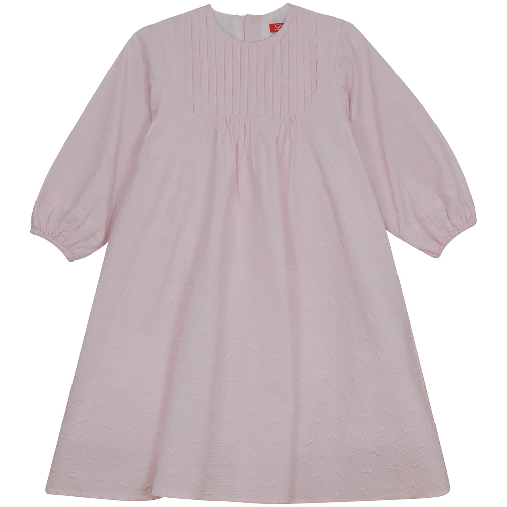 Pleated Heart Dress - Pale Pink