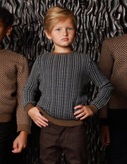 Small V-shape Design Sweater - Navy