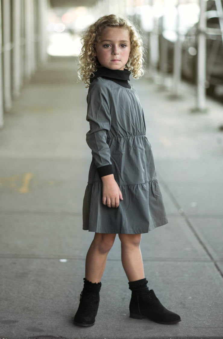 Waisted Turtleneck Dress