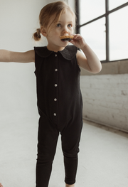 Baby Buttons Overall - Black