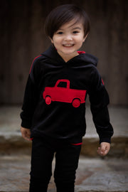 Truck Hooded Velour Top