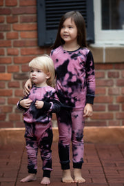 Tie Dye Velour Lounge 2Pc. - Pink