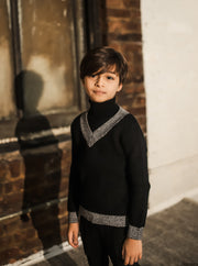 V Neck Combo - Black