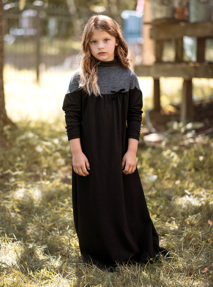 2 Color Turtleneck Robe