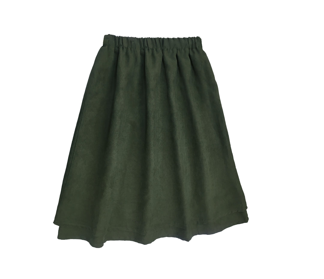 Suede Skirt - Khaki