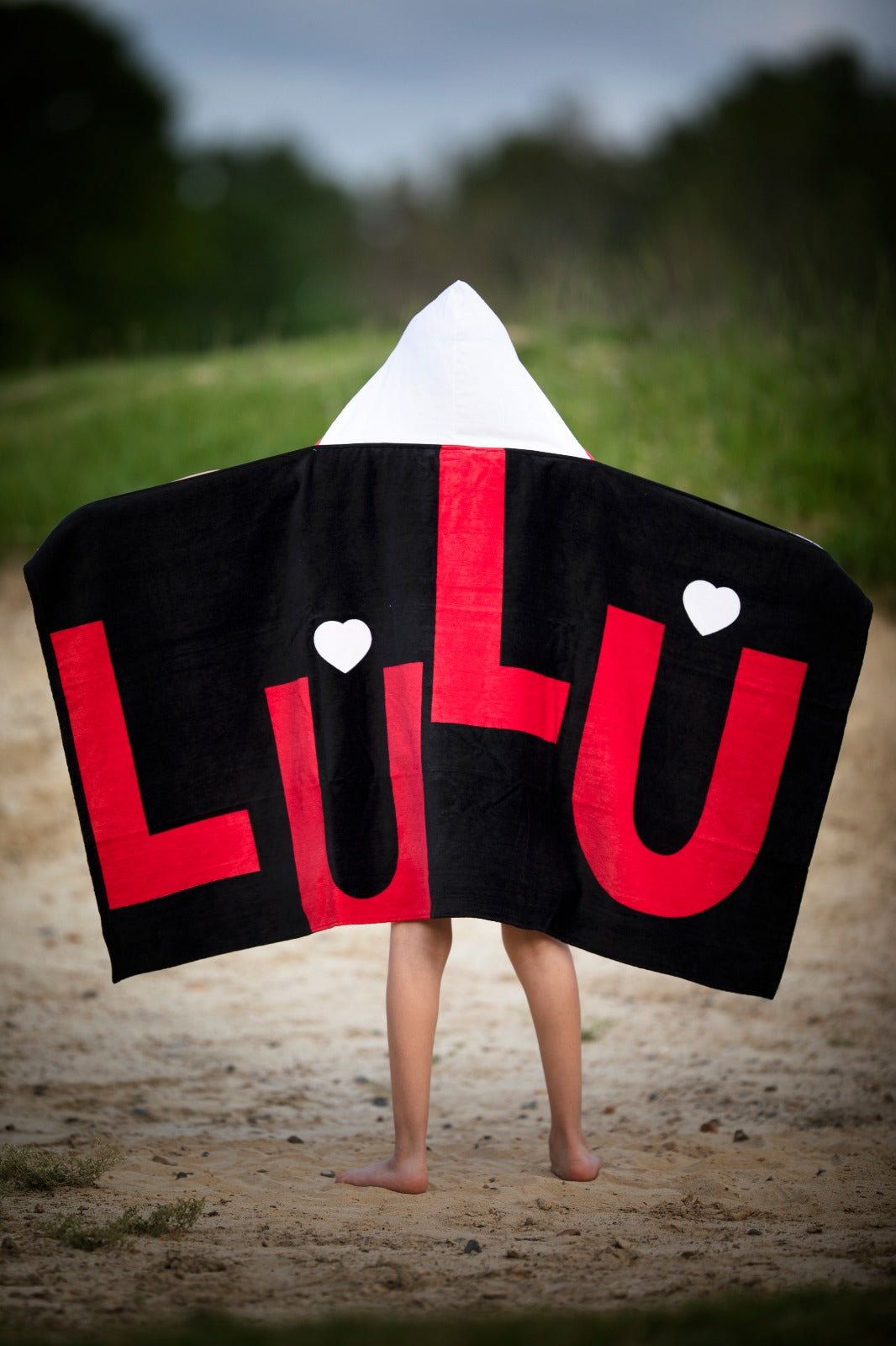 Lulu Block Letter Hooded Towel